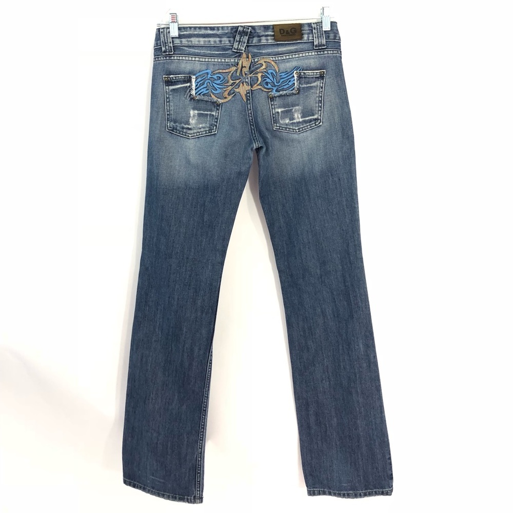 Dolce & Gabbana Blue Straight Leg Jeans